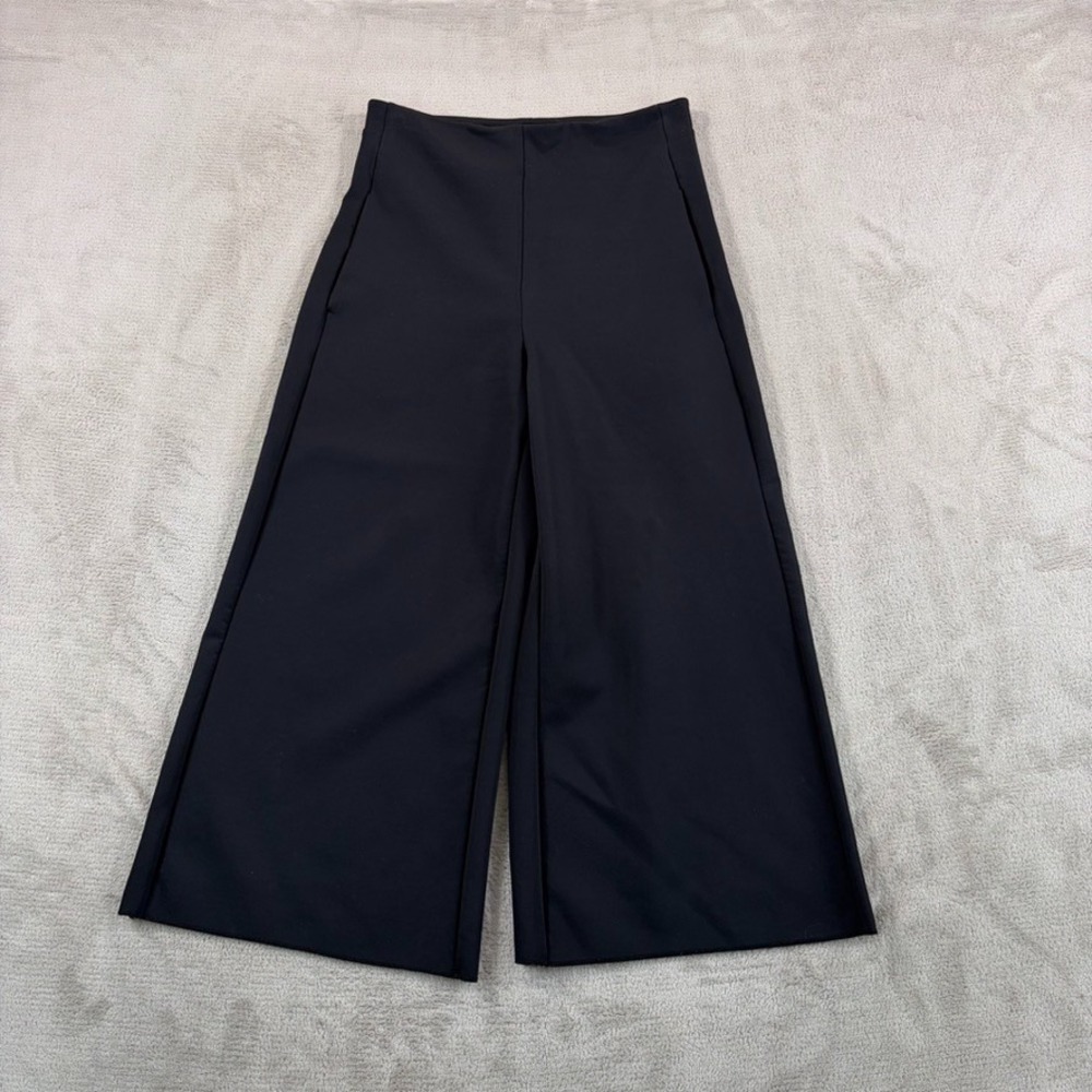 Carbon38 High Waisted Wide Leg Palazzo in Black Stretch Women XS Made in USA